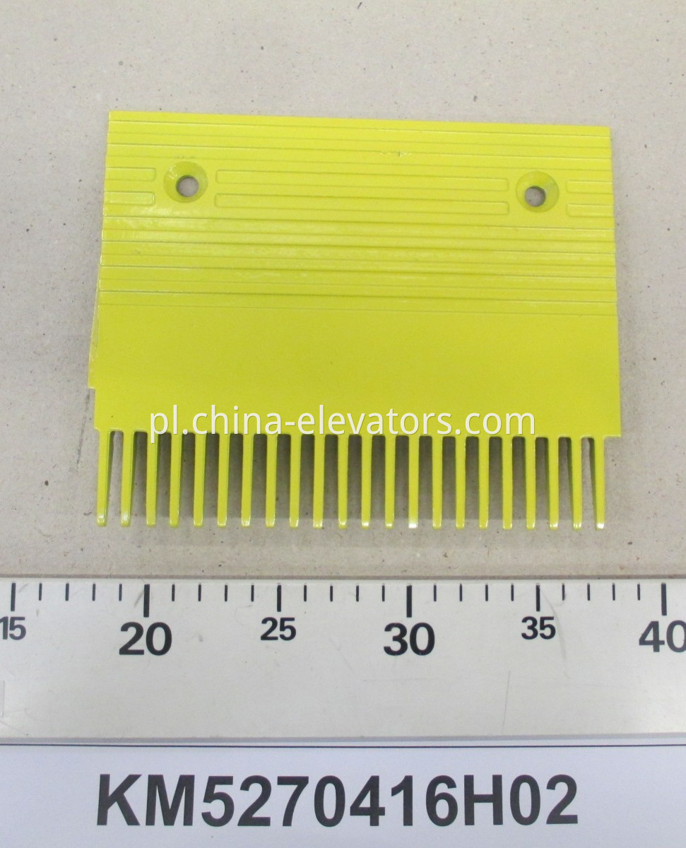 Yellow Aluminum Comb for KONE Escalators KM5270416H02, Left One